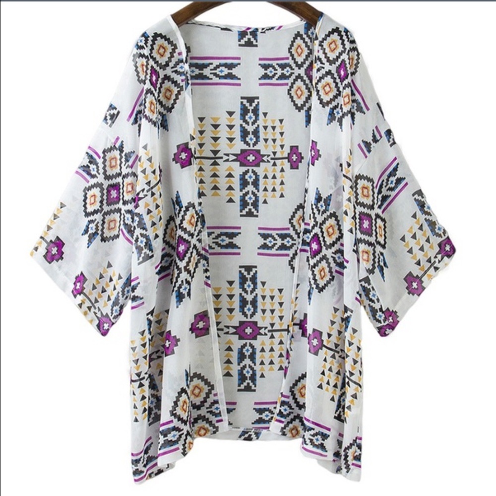 Aztec Print Kimono - Picture 4 of 8