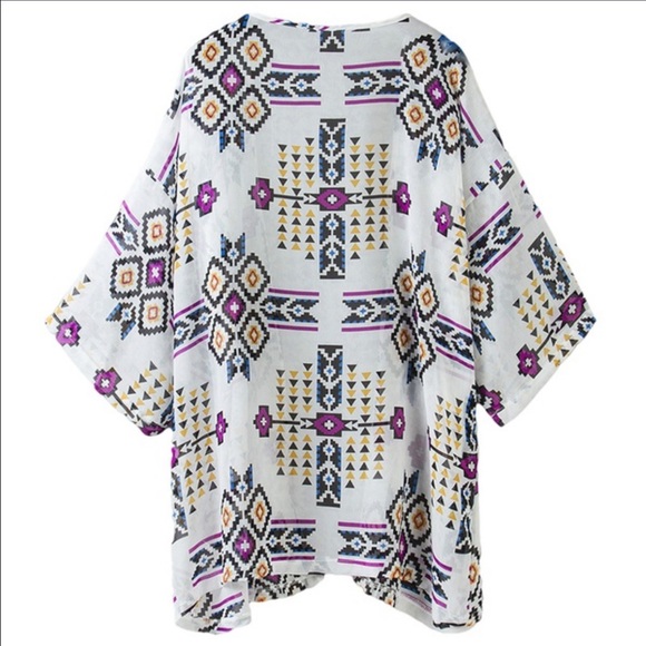 Aztec Print Kimono - Picture 6 of 8