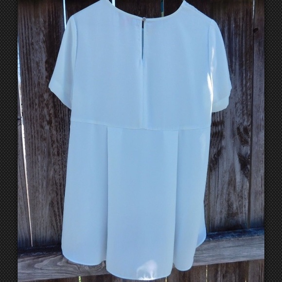 light blue sheer top