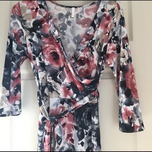 Pink Blush floral Maxi dress size medium