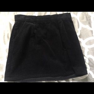 Black corduroy mini