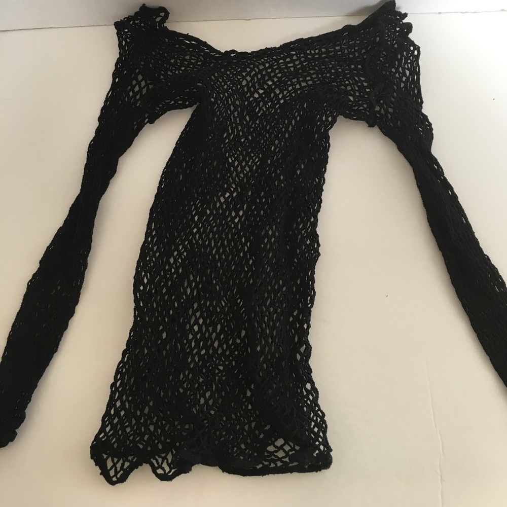 Black fishnet shirt