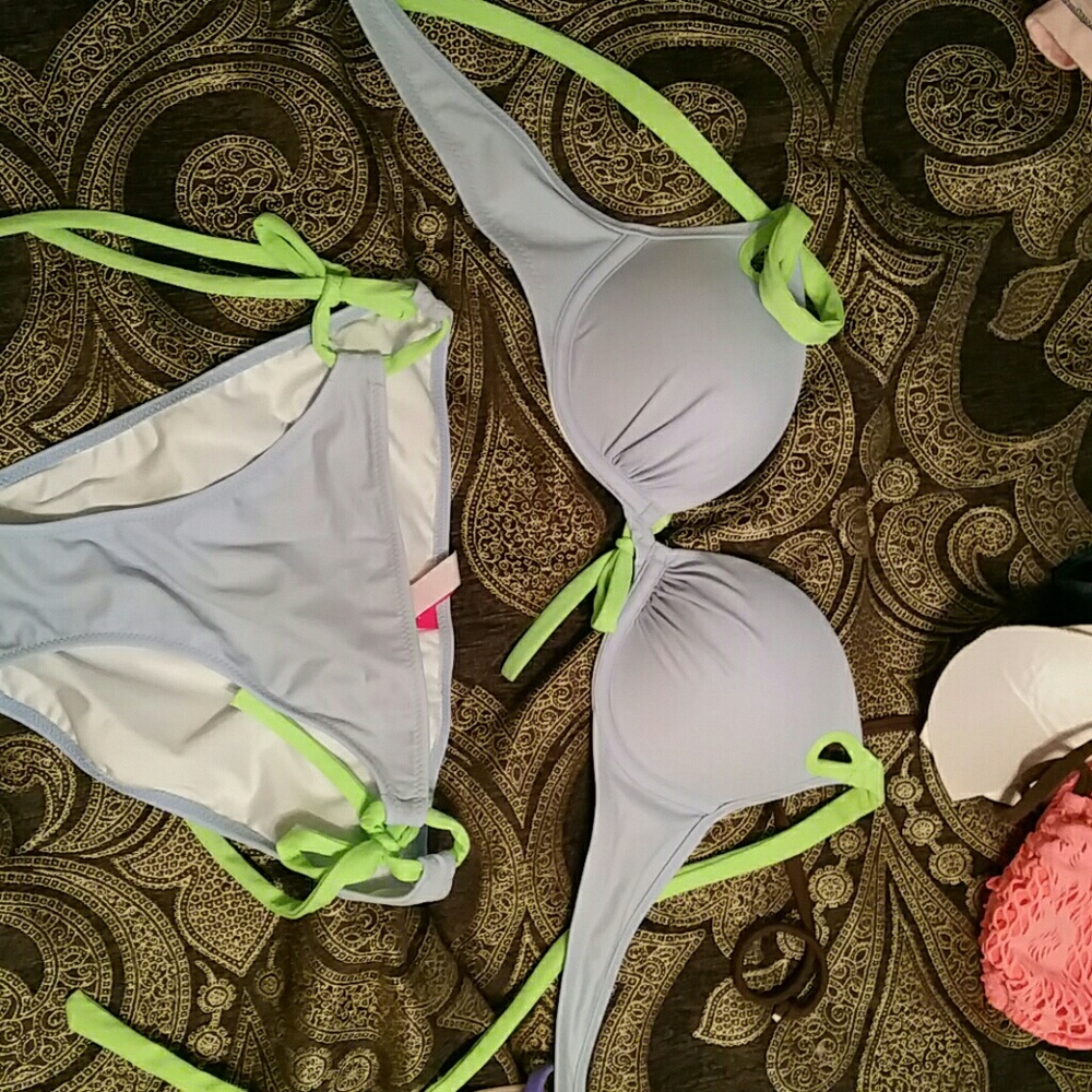 Victoria Secret bikini with pushup padding.