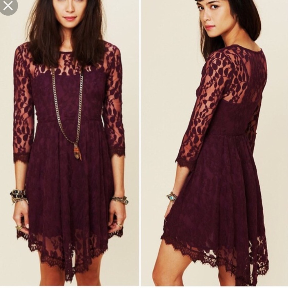 💥PRICE DROP💥 Free People Lacy Leaves Dress