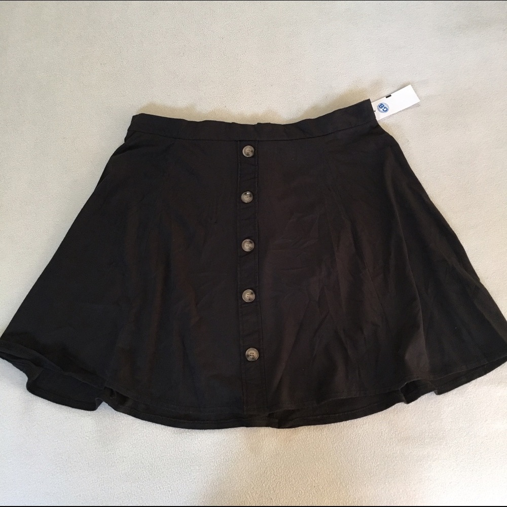 NWT suede black circle skirt
