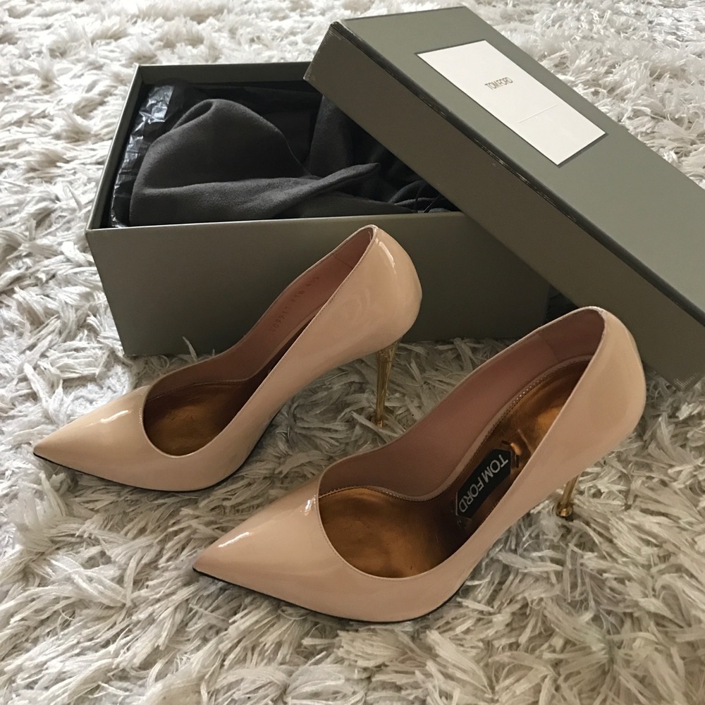 Tom Ford patent nude pumps