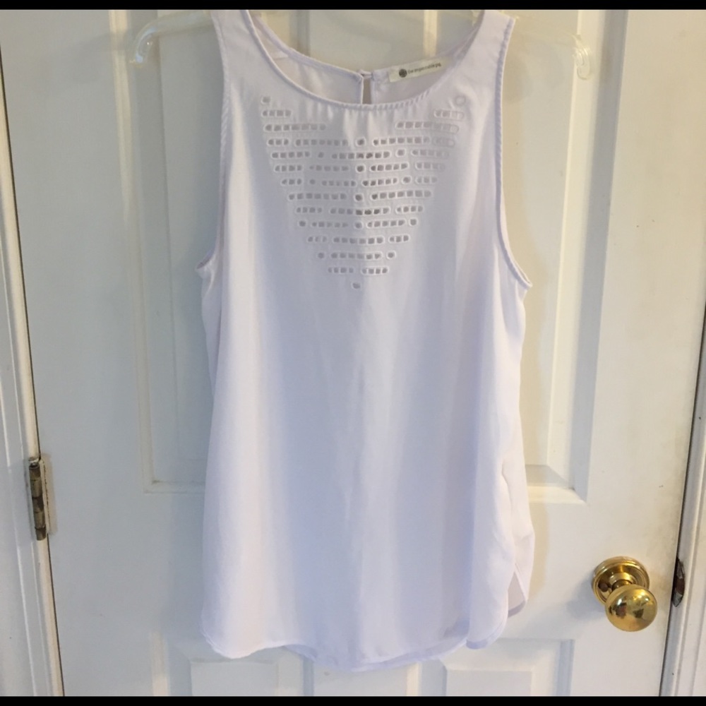 Silk Cutout Tank Top