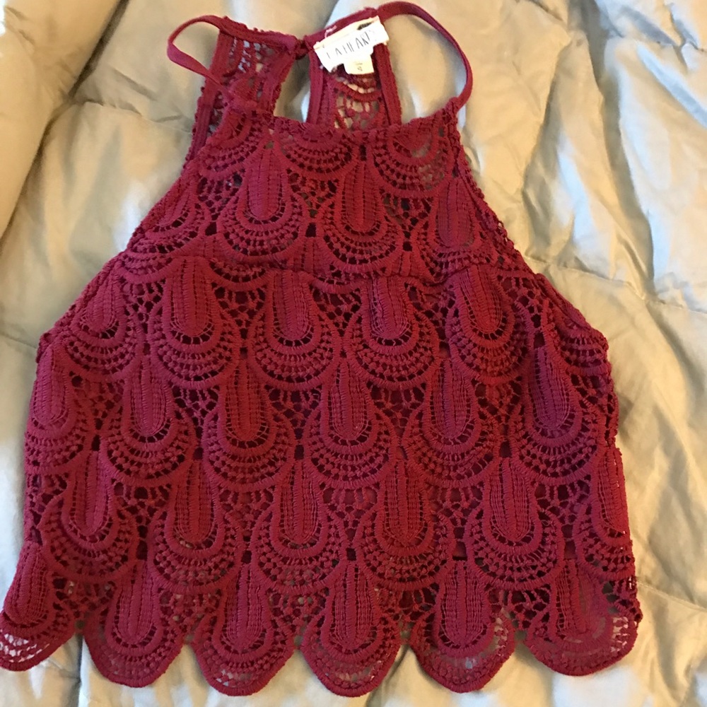 LA hearts crop top