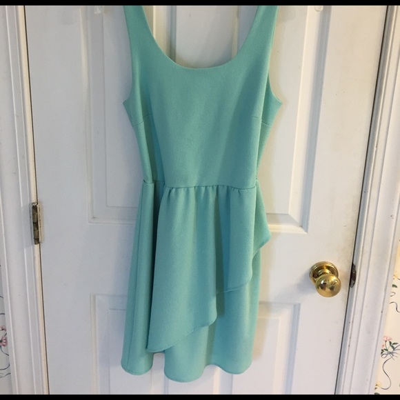 Everly Mint Ruffle Dress - Picture 1 of 3