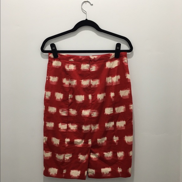 Anthropologie Red Pencil Skirt Size 10 - Picture 2 of 4