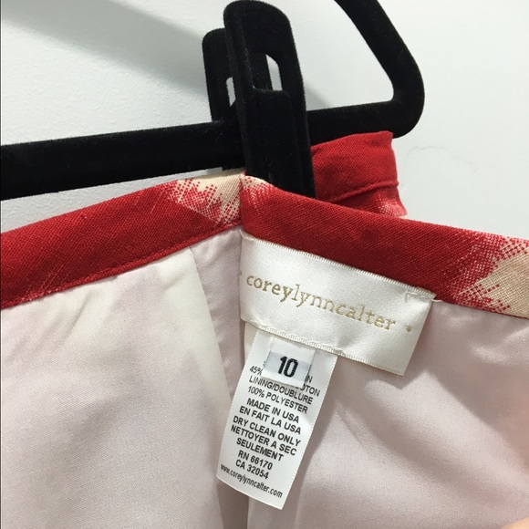 Anthropologie Red Pencil Skirt Size 10 - Picture 4 of 4