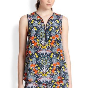 Marc Jacobs Botanical Print Silk Top