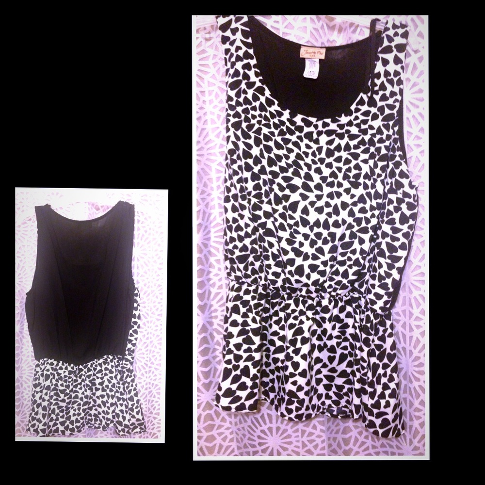 Hearts peplum blouse