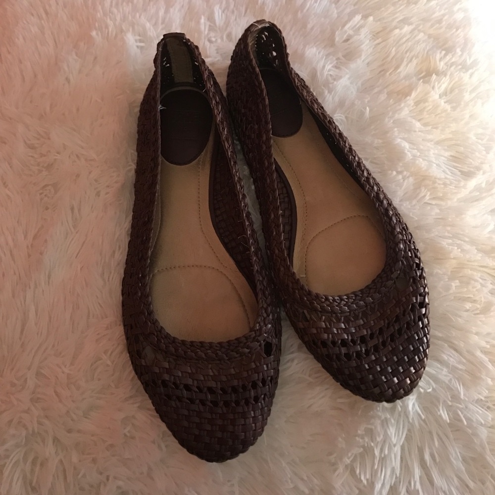 FRYE woven leather ballet flats