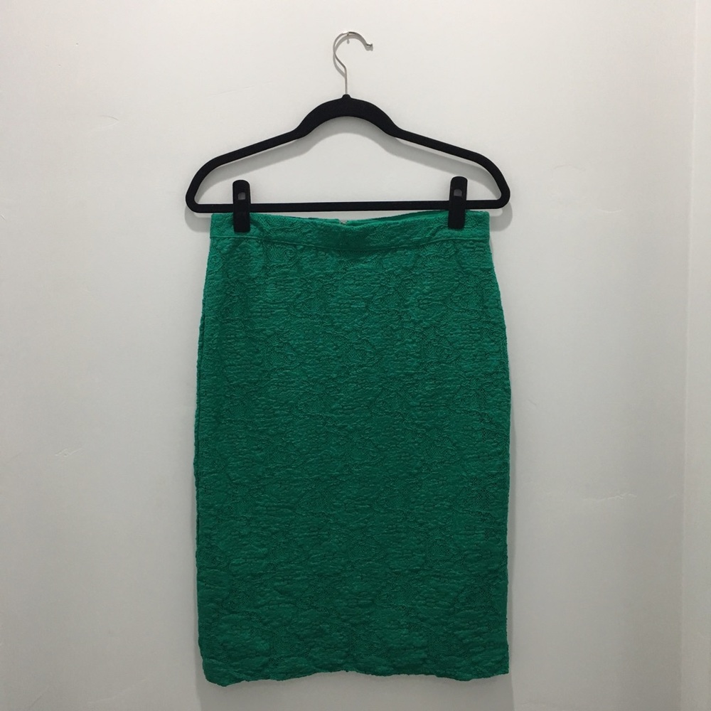 Anthropologie Green Pencil Skirt Size Medium