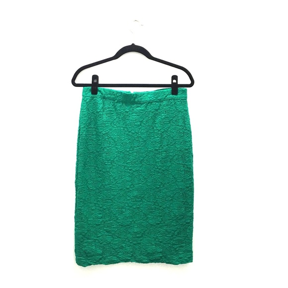 Anthropologie Green Pencil Skirt Size Medium - Picture 4 of 4