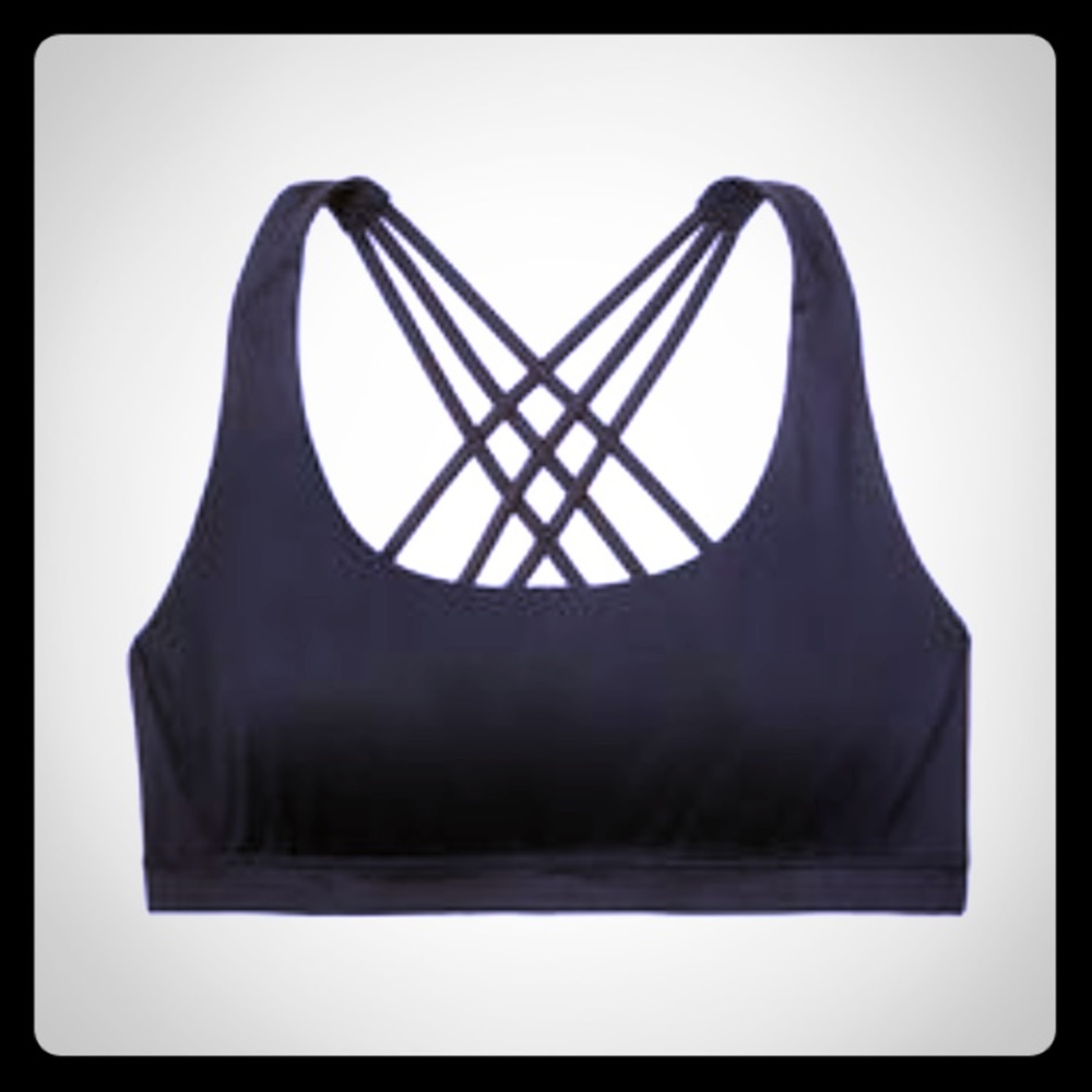 Black VS crossback sports bra