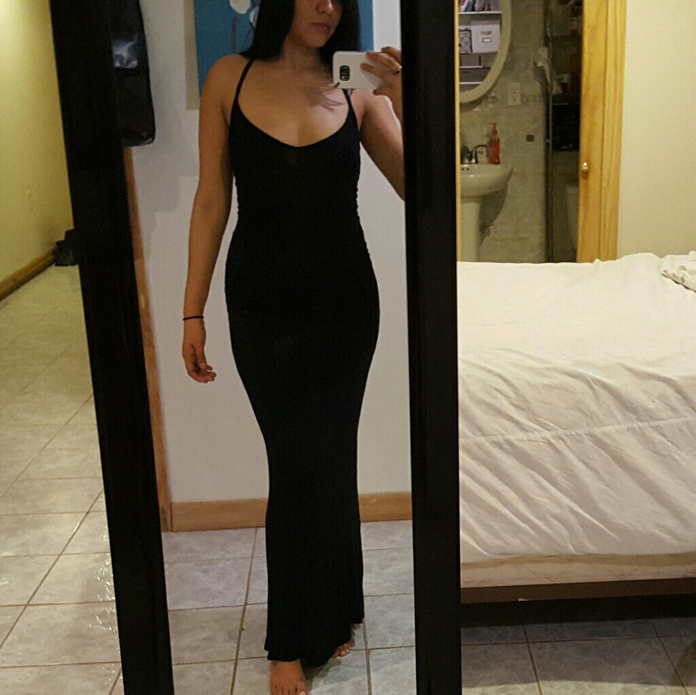 Black maxi dress