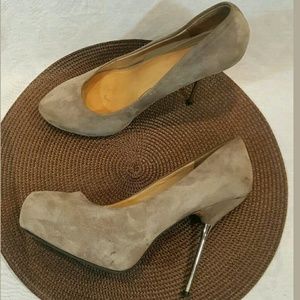 Zara Size 10  Suade Slim Stiletto Heels