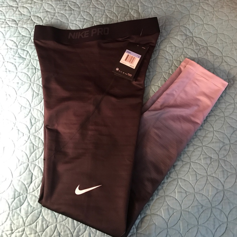 NWT Nike Pro Hyperwarm Ombré Leggings