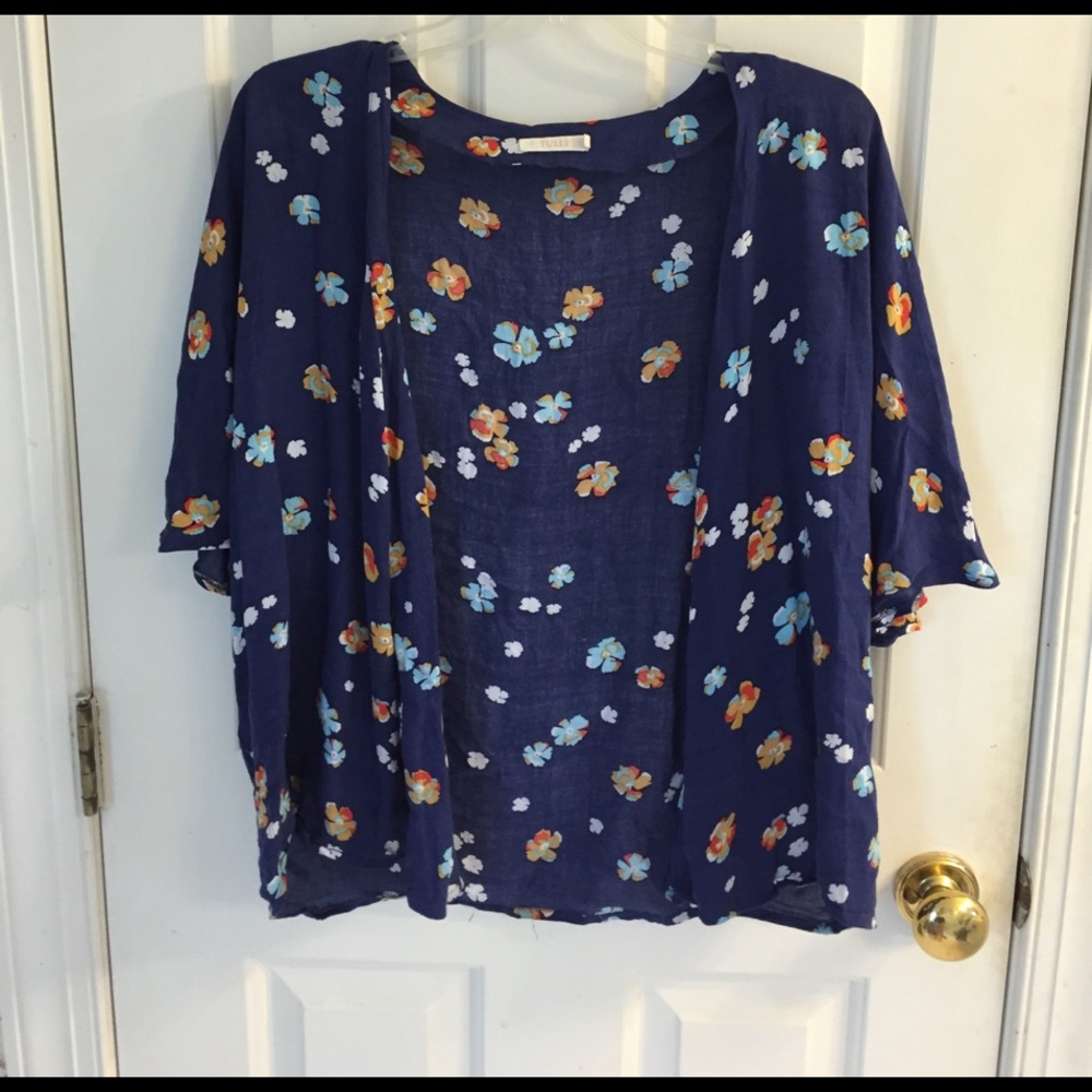 Tulle Floral Cardigan/ Kimono