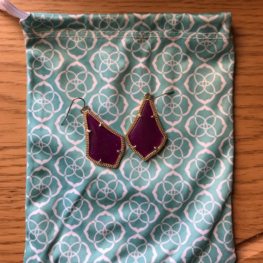 Kendra Scott Alex Earrings in Purple Jade
