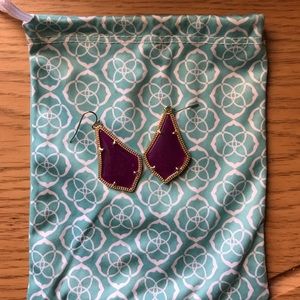 Kendra Scott Alex Earrings in Purple Jade