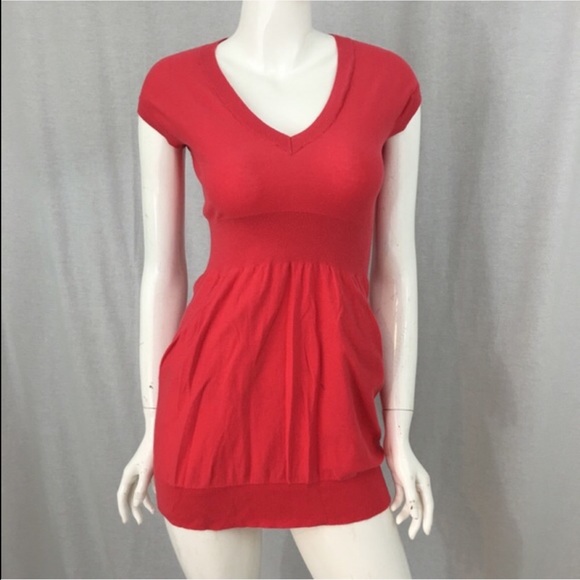 Anthropologie Tops - 🌿Sm Anthro Moth V-neck Short Sleeve Sweater Tunic