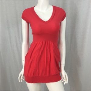 Sm Anthro Moth V-neck Short Sleeve Sweater Tunic Sm Anthro Moth V-neck Short Sleeve Sweater Tunic
