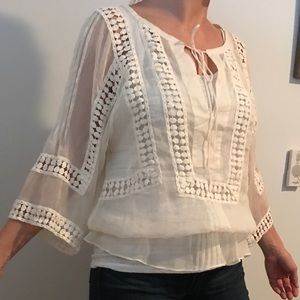 Silk peasant blouse