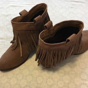 Brown Suede Ankle High Boots