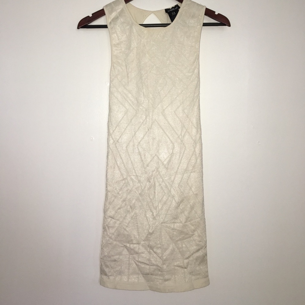 Bebe white bodycon dress