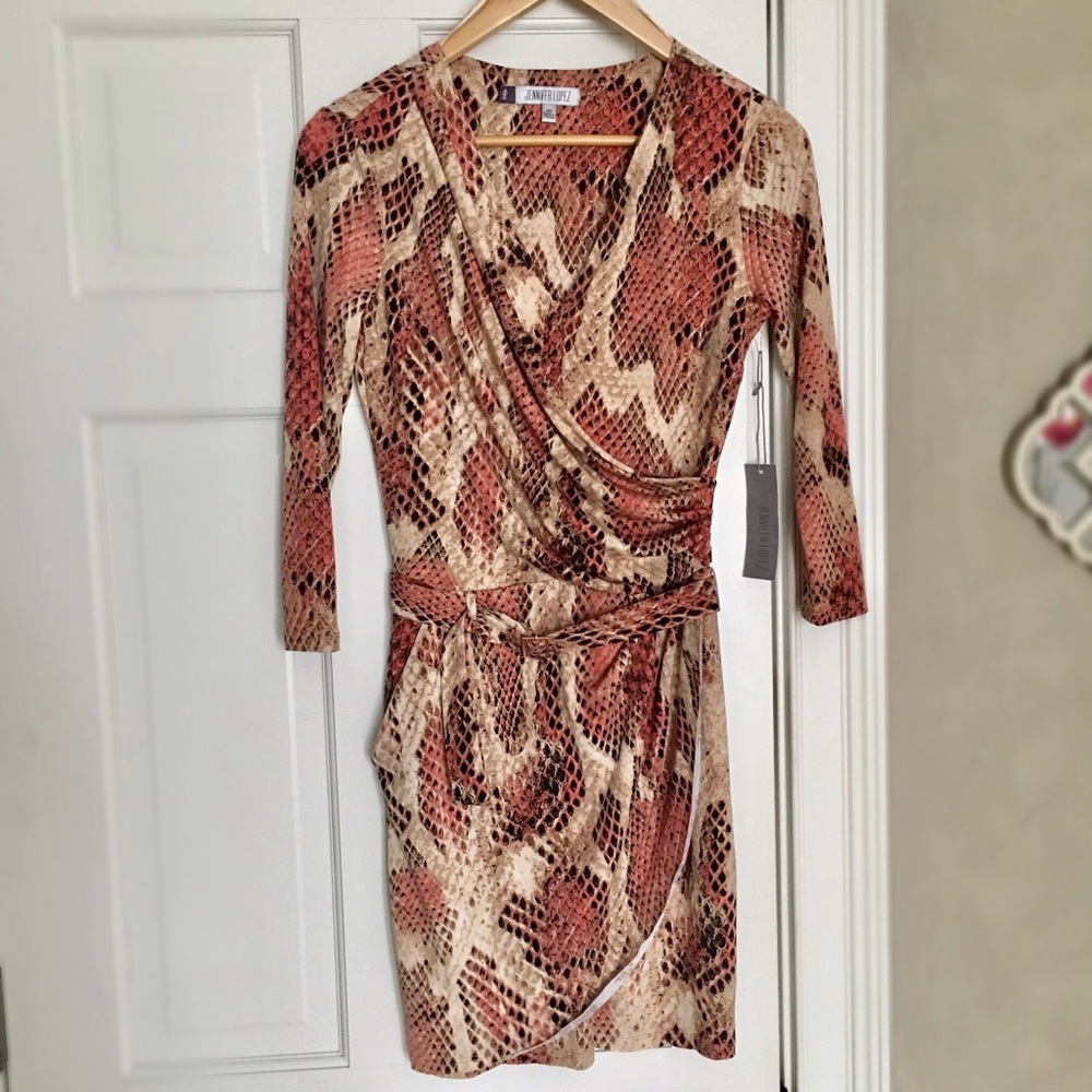 🆕 Jennifer Lopez 🔥Snake Print Dress XS