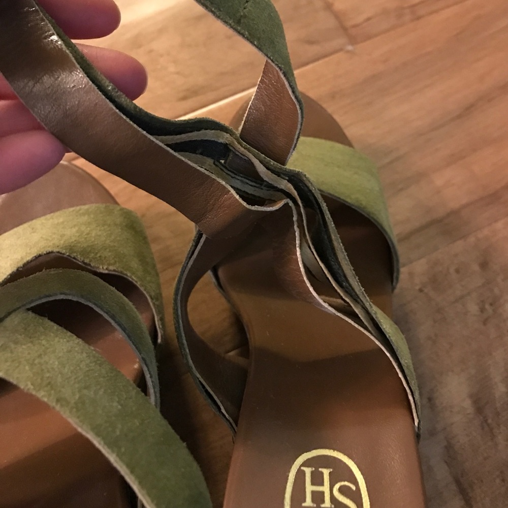 Ash Olive Green Wedges - Picture 4 of 4