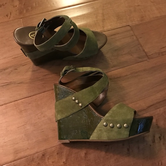 Ash Shoes - Ash Olive Green Wedges