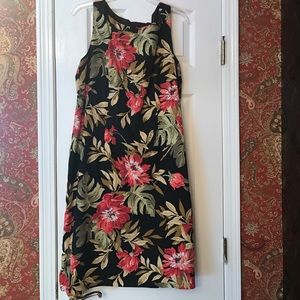 Jessica Howard Black w Floral Print Dress