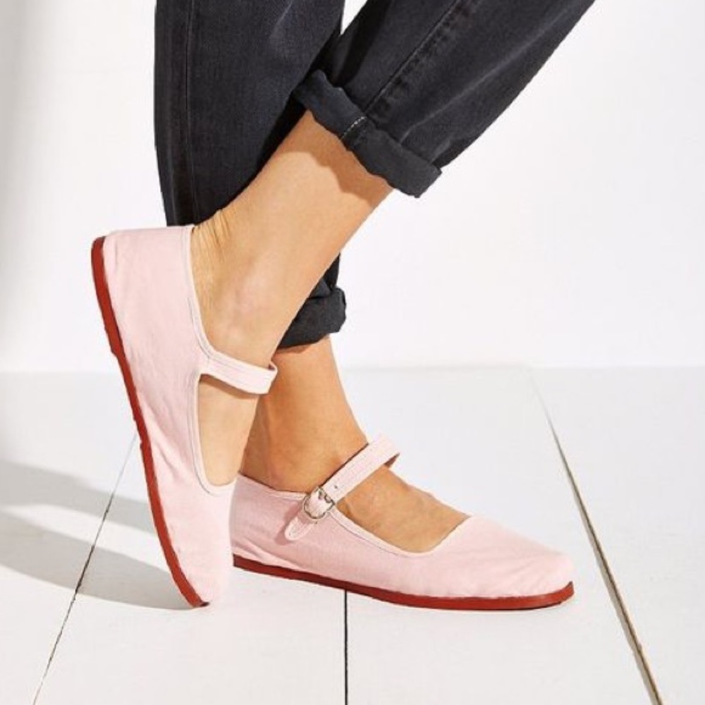 🌙SOLD🌙 Peach UO Cotton Mary Janes