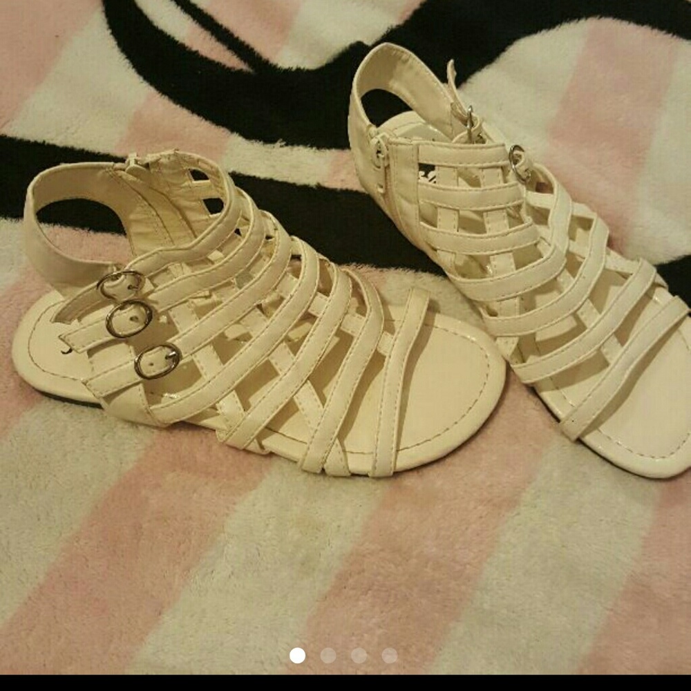 White sandals