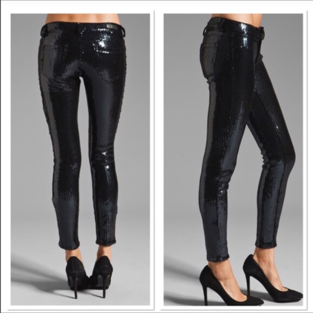 Blank NYC sequin spray on skinny pants. NWT
