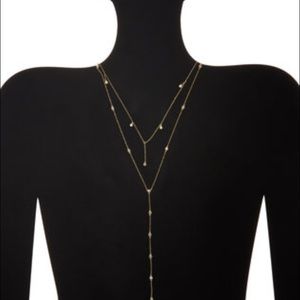 Diamond Dangle Lariat Necklace