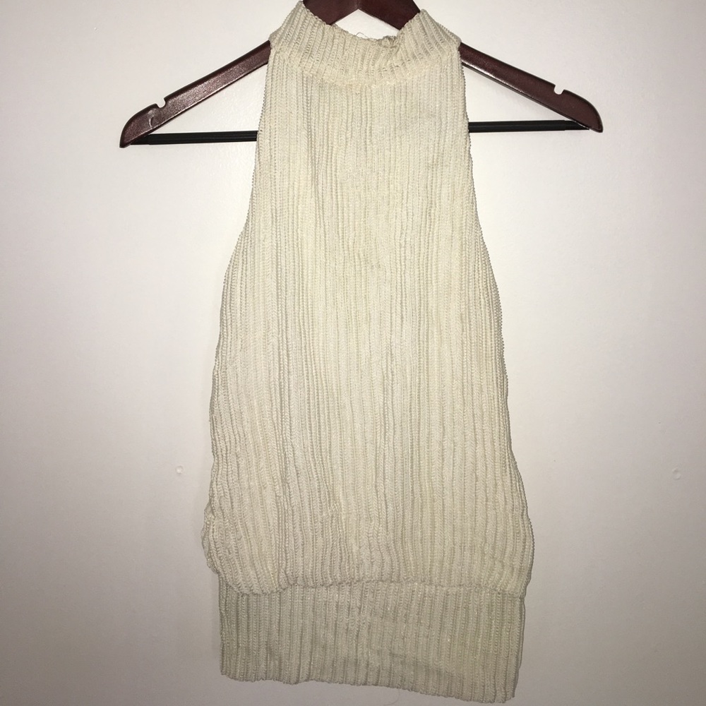 High neck sleeveless top