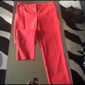 Orange ankle length pants