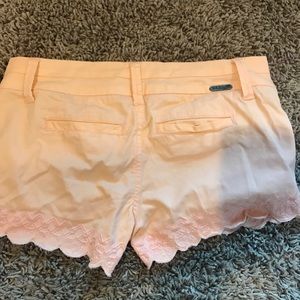 Peach colored BKE shorts