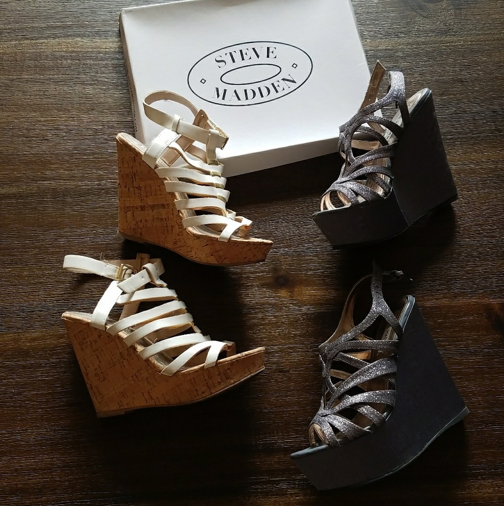 SOLD FRIDAY STEVE MADDEN- platform sandals - Picture 1 of 7