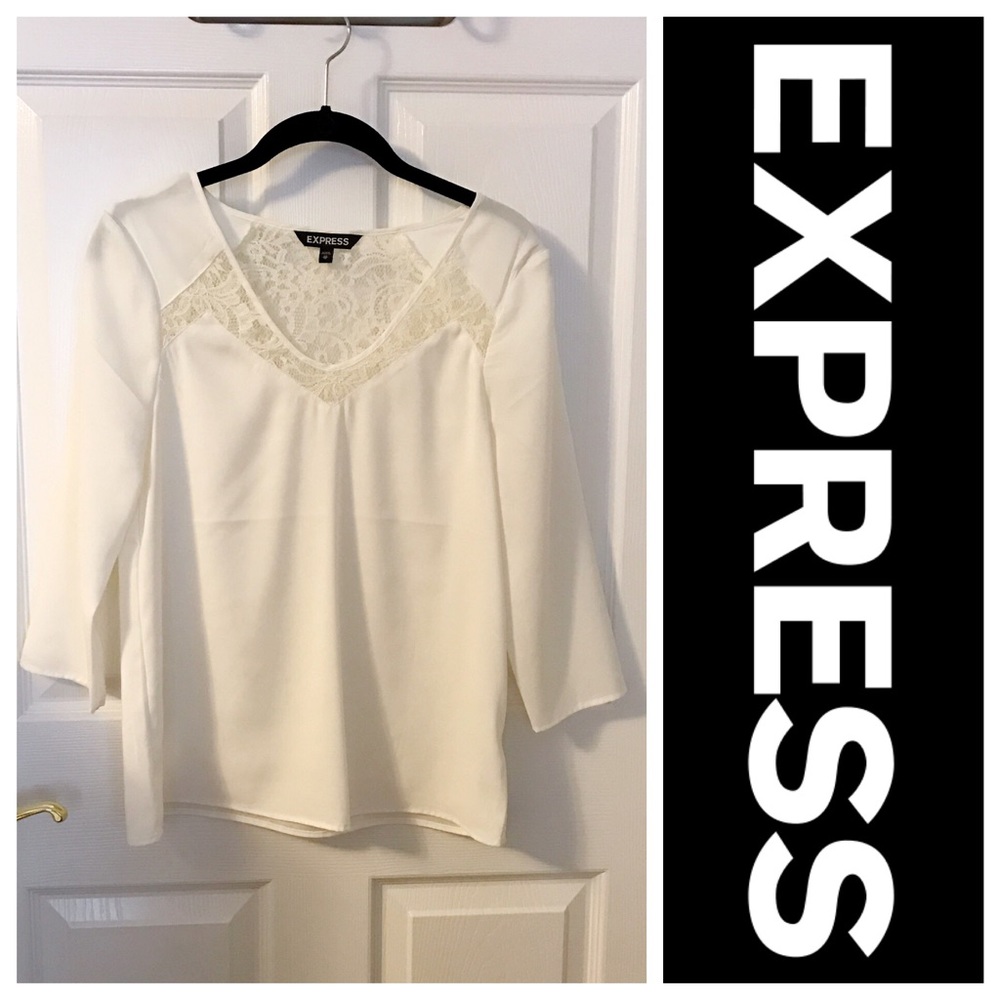 Express Lace Yoke Top