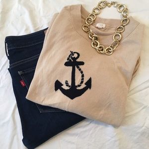 J Crew lightweight anchor sweater