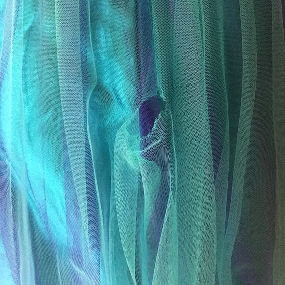 Cecily Brown teal and purple tool bottom dress - Picture 5 of 6