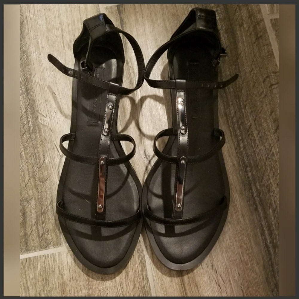 New BCBGMaxAzria black gladiator sandals