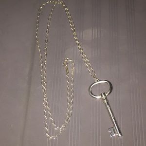 Silver Tiffanys  & co Chain & Key neckless