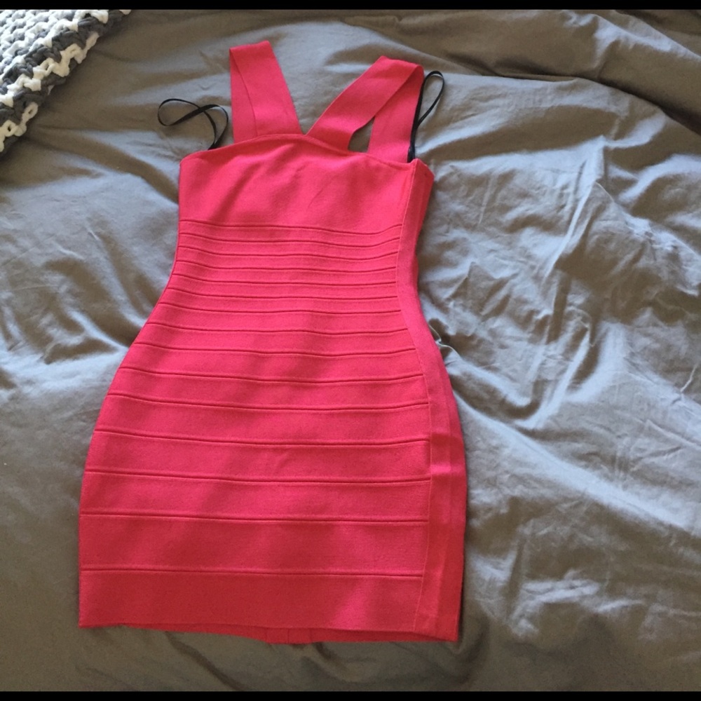 NWOT Pink Marciano bandage dress